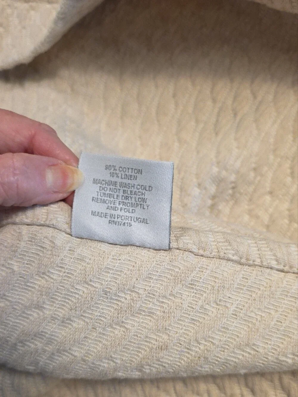 Luxury Cream/Beige Pillow Shams  2 King and One Standard